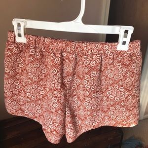 Orange patterned shorts
